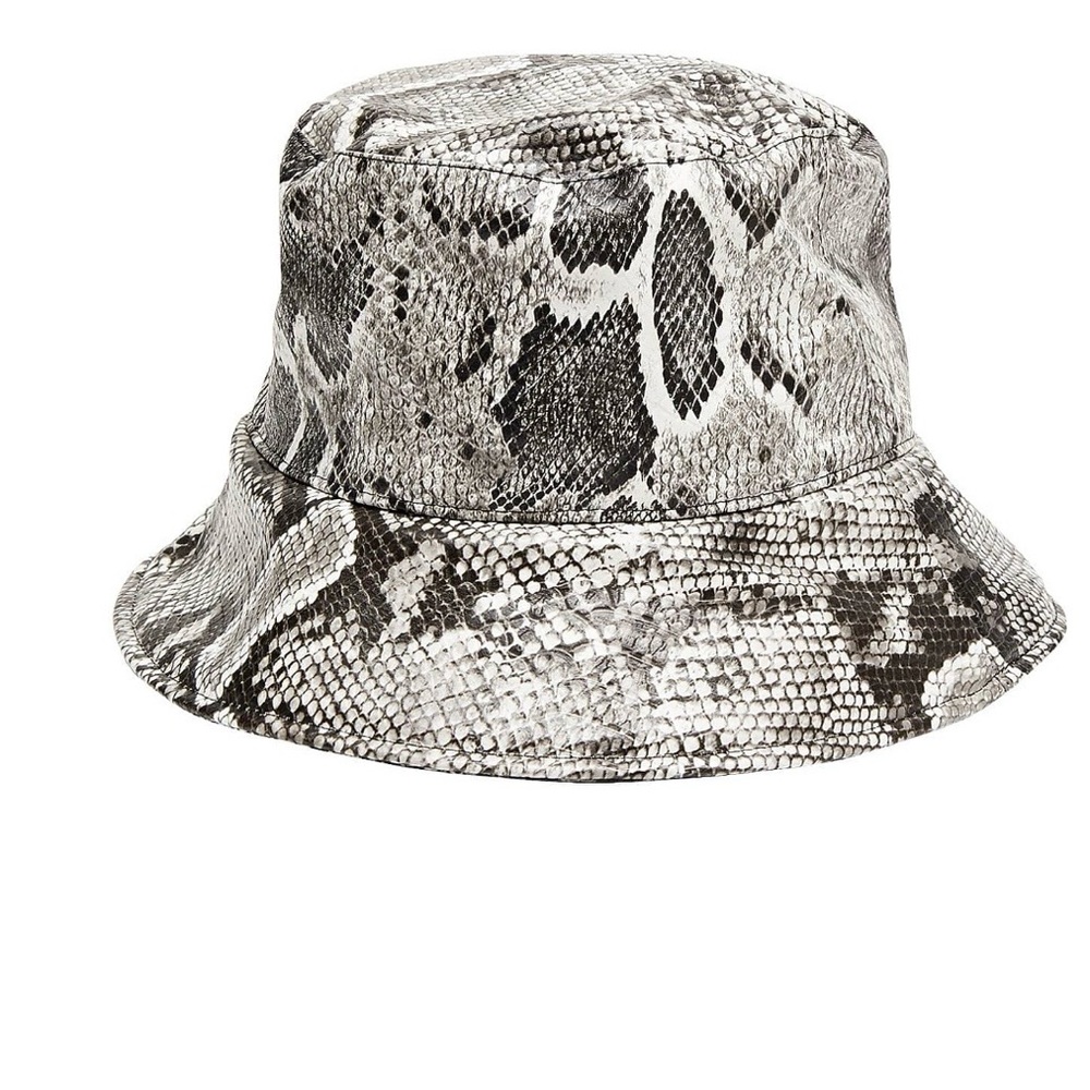 Snake Print Bucket Hat - Neutral Tones